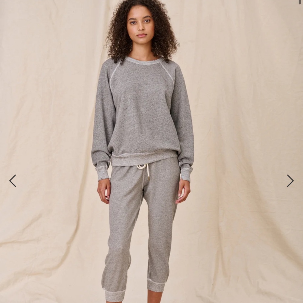 THE GREAT. Cropped Sweatpants. Gray Sz 3